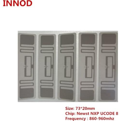 EPC gen2 passive NXP UCODE 8 higher sensitivity longer range 860-960mhz rfid uhf disposable sticker tag 1-15meters iso18000 6c