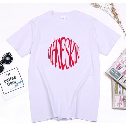 Italian Rock Band Four People Group Maneskin T Shirt 2021 New Summer Vogue Hombre Letters Tops Women Men Oversized Camisetas