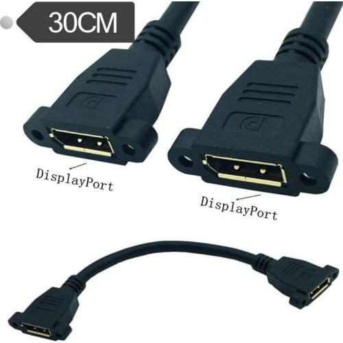 DisplayPort Female to DP Female Extension Cable With Socket Panel Mount For CRT LCD Projectors 30CM