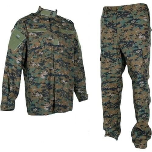 CQC Tactical Airsoft Military Army Combat BDU Uniform Men Jacket & Pants Set Digi-Woodland Camouflage Outdoor Paintball Hunting