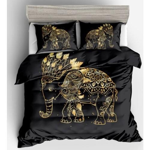 3D Bedding Sets Elephant Printed Queen Size 3Pcs Bedclothes Pillowcases Bed Sheet Duvet Cover Set Free Shipping Twin Full Queen