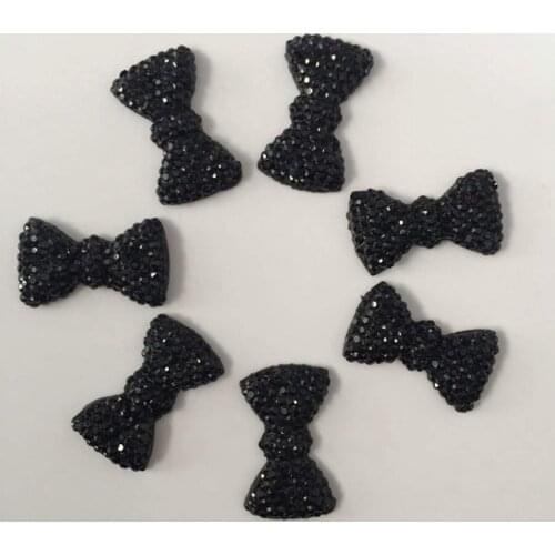 40pcs 11*20mm Fashion Bow Tie Glitter Crystal Rhinestone Bow for Wedding Party gift -B649