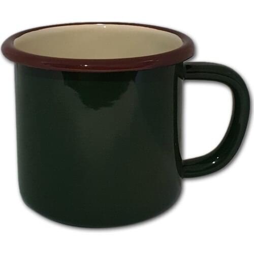 Marbling Metal Enamel Mug Green