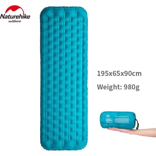 Naturehike 20D TPU Thicken 9CM Camping Air Bed Double Valve Inflatable Mat Ultralight Egg Nest Portable Inflatable Travel Tent
