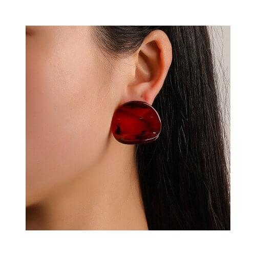 New fashion Classical geometry acetate plate round earrings For Women girl Accessories jewelry wholesale