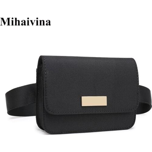 Mihaivina Oxford Waist Bag For Women Casual Functional Fanny Pack Money Phone Belt Bags Unisex Pouch Bum Hip Bag Men Snack Pack