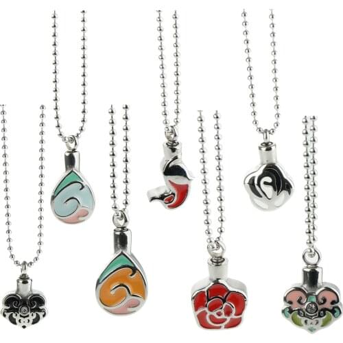 Colorful Enamel Cremation Keepsake Ashes Urn Pendant Necklace Jewelry Unisex