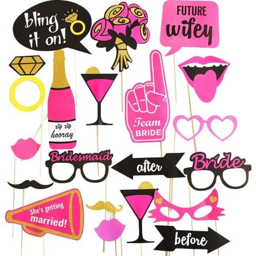 Photo Booth Props Wedding Birthday Funny Mask Hat Mustache Lip Photobooth Props Accessory Christmas Party Baby Shower Decoration