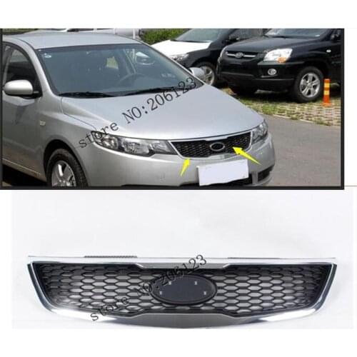 With LOGO Car avant Grill Grille cas avec une bande pour For 2009-2012 for KIA Cerato/Forte Very good quality