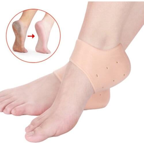 Silicone Rubber Gel Socks Peds Anti Cracking Liner Heel Socks Elastic Silicon Moisturizing Foot Skin Care Heel Foot Protection