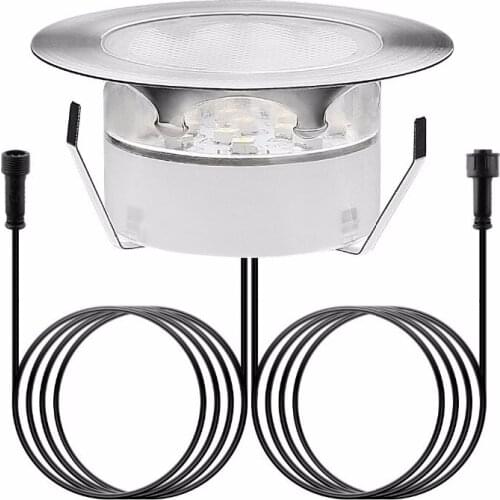 QACA Outdoor Recessed Lamp Low Voltage LED Deck Lighting Stainless Steel Waterproof B108