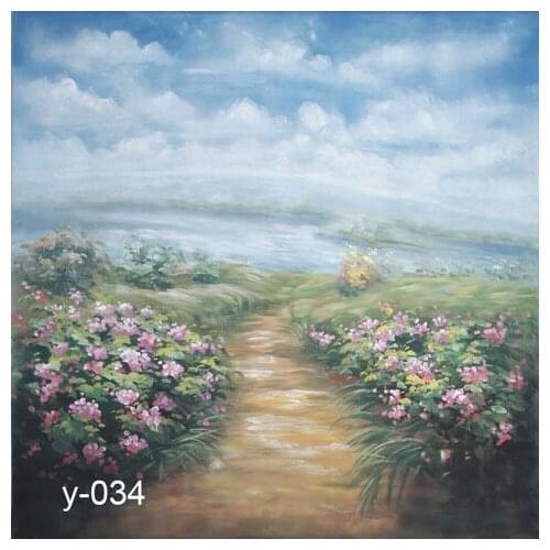 Spring scenic Backdrop Y034,10ft x20ft Hand Painted muslin Photography Background,estudio fotografico,photo studio backdrop