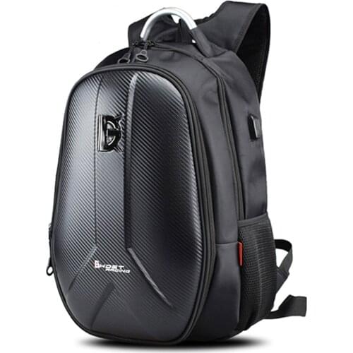 GHOST RACING Motorcycle Bag Carbon Fiber Waterproof Moto Backpack Motorbike Helmet Bags Travel Luggage Computer Bags Black