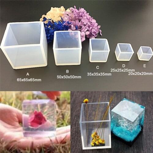 1 PC Making Cube Resin Casting Mould Craft Tool 20mm To 65mm DIY Silicone Pendant Mold Jewelry