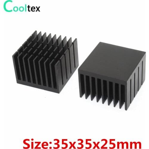 10pcs/lot 35x35x25mm Aluminum HeatSink Heat Sink radiator for Chip Electronic 3D printer COOLER cooling