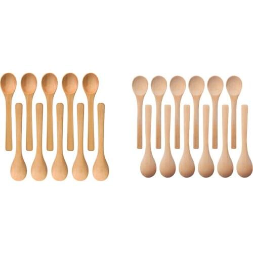 30 Pieces Mini Wooden Spoon Small Soup Spoons Serving Spoons Condiments Spoons Wooden Honey Teaspoon