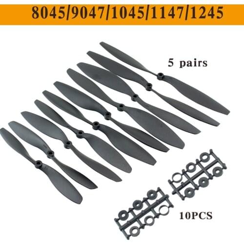 5Pairs/Carbon Nylon CW CCW Propellers 8045 9047 1045 1147 1245 for RC Quadcopter Multicopter Wholesale