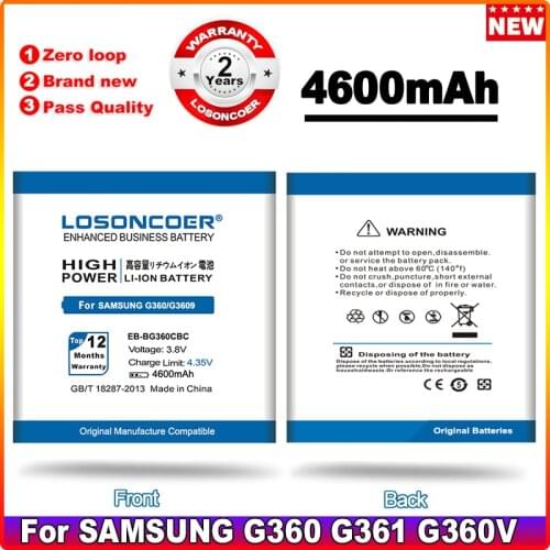 LOSONCOER 4200mAh EB-BG360BBE EB-BG360CBC For Samsung Galaxy Core Prime Battery G3608 /G3606 /G3609 J2 Win 2 Duos TV SM-G360BT