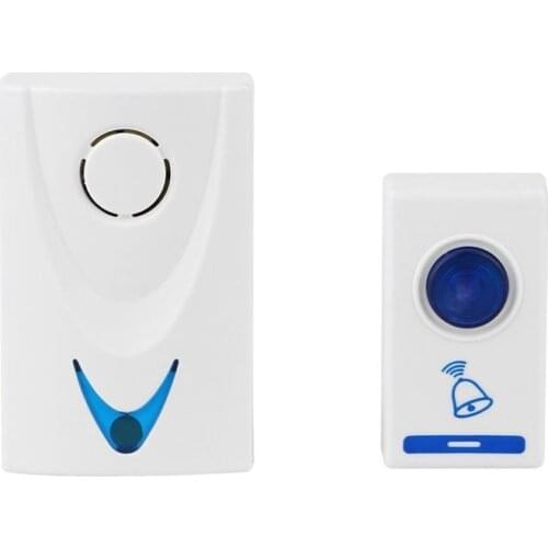 DC3V LED Wireless Chime Doorbell Battery Powered 32 Tune Songs 1 Remote Control 1 Wireless Doorbell Door Bell