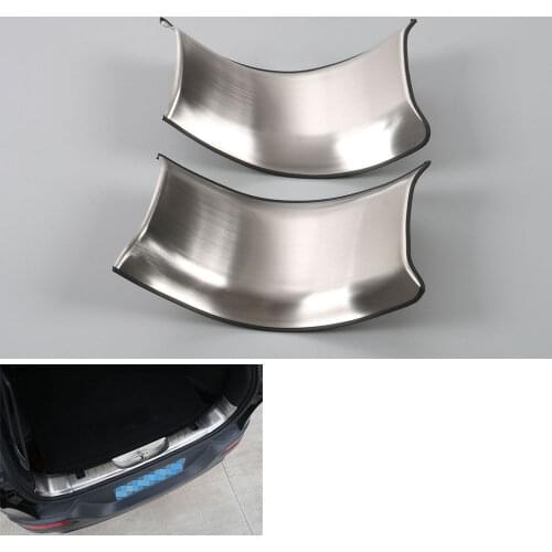 Stainless Steel 2Pcs/set Rear Tail Trunk Door Sill Side Guards Plates Protector Cover Trim Decoration For Cherokee 2014-2016
