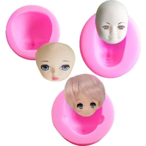 Face Mold Silicone Fondant Mold Chocolate Mold Soap Handmade Soap Mold Cake Baking Decoration Tool