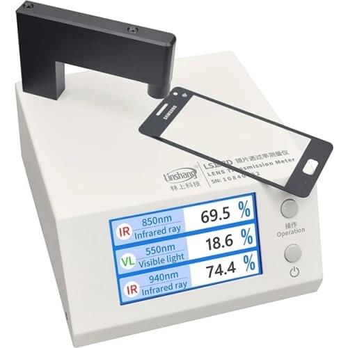 LS108D Mobile Screen Lens Transmission Meter for Infrared cut filter IR ink hole with 850nm 940nm 550nm transmittance