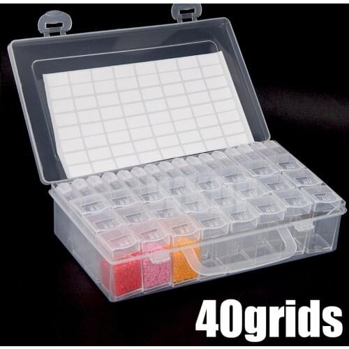 40/56/32Grids 5D Diamond Painting Box Storage Containers Diamond Painting Tools Accessories Jewelry Beads Organizer Case