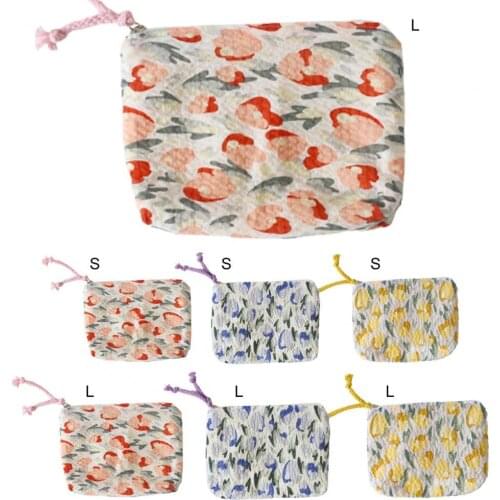 Coin Purse Women Small Handbag Bag Floral Print Multi-color Cotton Zipper Mini Wallet for Women Card Key Holder monedero mujer