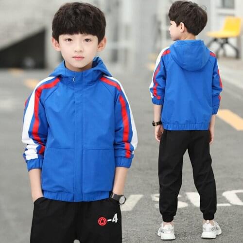 Hot Spring Summer Childrens Clothes Suit Baby Boys Coat + Pants 2pcs/Set Teenage Top Sport Costume For Kids Streetwear Formal