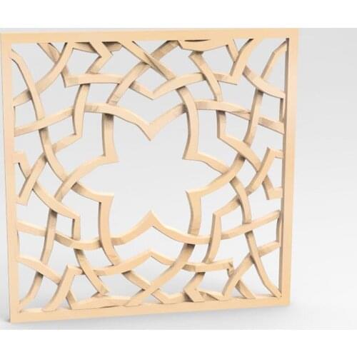 Square window decor 3d model STL relief for cnc STL format 3d model for cnc stl relief artcam vectric aspire