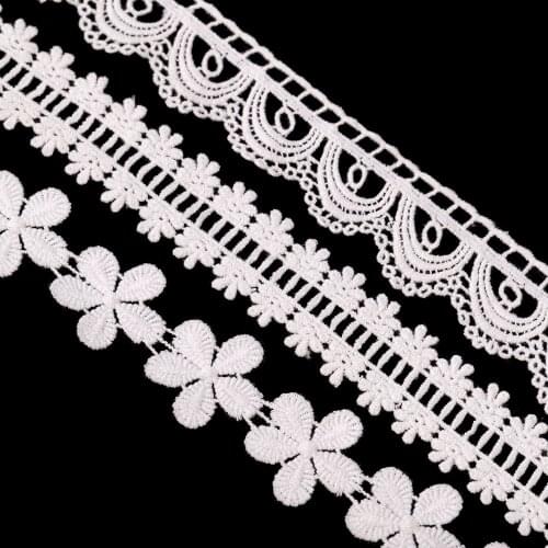 Cusack 3 meter Off White Lace Trim Ribbon Cotton Tape for Garment Textiles Trimming Lace Fabric Sewing Accessories 7 Models
