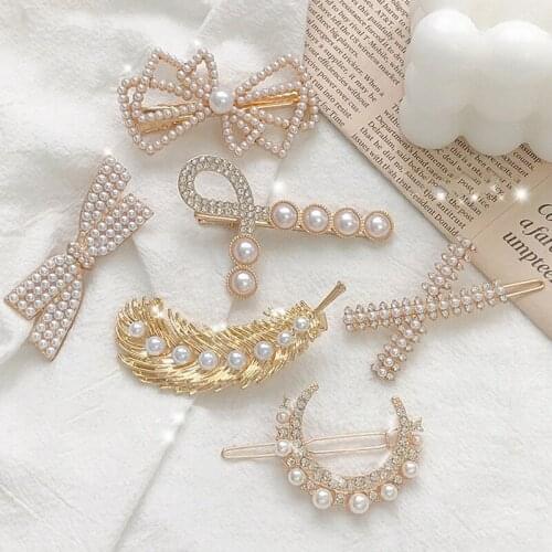 Metal Hair Claw Creative Design Inlaid Diamond Hairpin Barrettes Headdress Personality Side Clip Temperament Hairclip