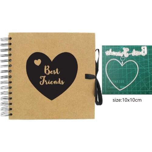 Metal cutting dies cut die mold Heart Frame Best Friends decoration Scrapbook paper craft knife mould blade punch stencils dies