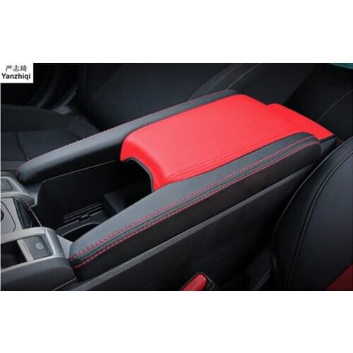 Microfiber Leather Car Console Armrest Box Sleeve Covers Pad Center Storage Box Cover Mat For Honda Civic 2016 2017 2018