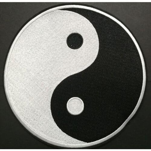 20x20cm Taiji Patches badges for live to ride YinYang Clothing poster iron on patches of motor biker jacekt vest MC club patch