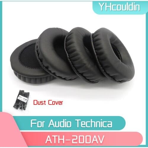 YHcouldin Earpads For Audio Technica ATH-200AV ATH 200AV Headphone Accessaries Replacement Wrinkled Leather
