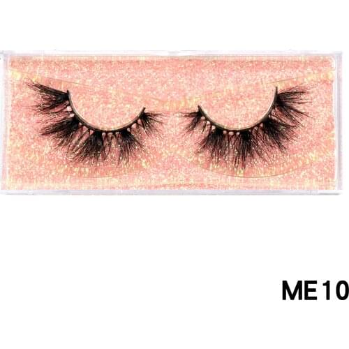 HEYME 10 Pairs/Lot Eyelashes 3D Mink Lashes Dramatic Fluffy Soft Wispy Volume Handmade Reusable Cross False Eyelash Wholesale ME