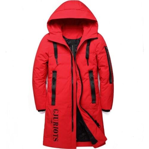 2019 New Long-term Winter Down Jacket for Men and Women Couples White Duck Down Men and Women Hooded Winter Jacket