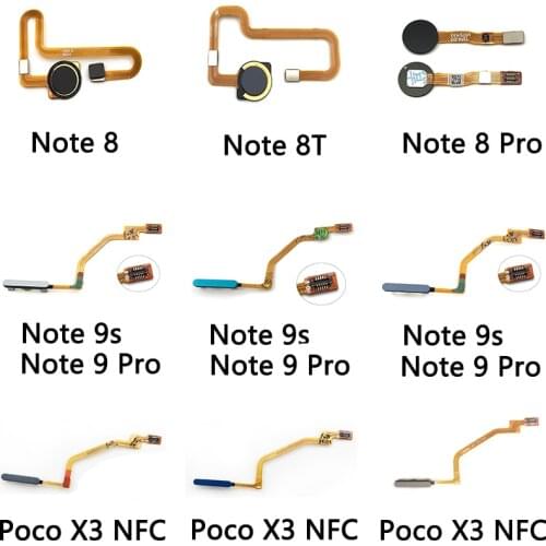 New Fingerprint Sensor Scanner Touch ID Connecter Flex Cable For Xiaomi Redmi Note 9S Note 9S 9 Pro