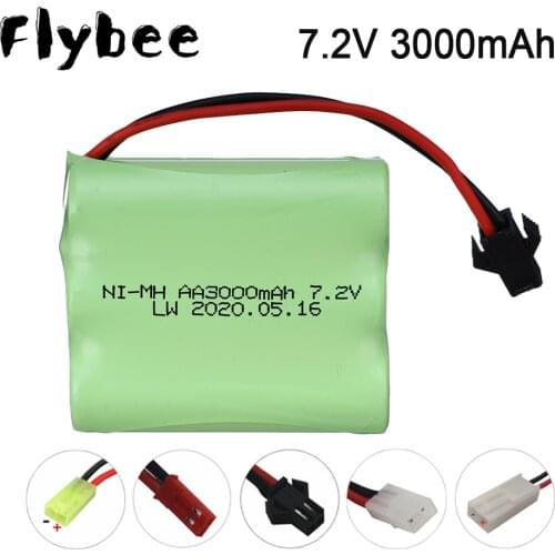 7.2v 3000mah NiCD Battery For RC toys Car Tanks Trains Robot Boat Gun Ni-CD AA 3000mah 7.2v Rechargeable Battery Tamiya/SM plug
