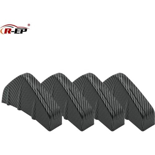 R-EP Universal Modified Rear Bumper Small Spoiler Cast Shark Diffuser Surrounded Decorative Installation Deflector Carbon Fiber
