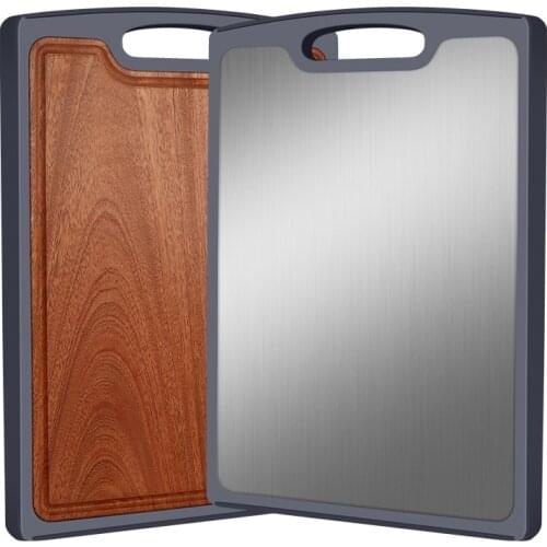 304 stainless steel cutting board, double-sided ebony cutting board, thickened cutting board, household kitchen tools