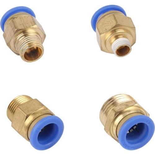Garden System 12mm 14mm 16mm Interface to 1/8" 1/4" 3/8" 1/2" 3/4" Male Thread Brass Straight Quick Connectors Pneumatic Joint
