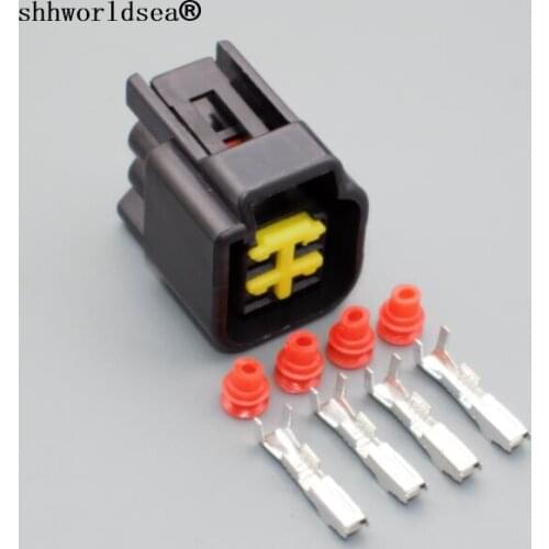 Shhworldsea 1sets 4 pin 2.3mm auto electrical housing plug FWY-C-4F-B waterproof wire connector plug 12444-5504-2