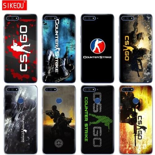Silicone Cover Phone Case For Huawei Honor 7A PRO 7C Y5 Y6 Y7 Y9 2017 2018 Prime Counter Strike cs go