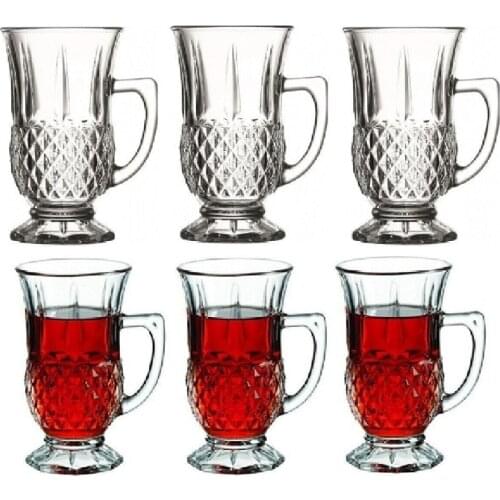 Istanbul With Handle Cup 6 Pcs 160 Cc, Marea Handle Tea Cups 6'lı Set, venus 6'lı Handle Tea Cup Set
