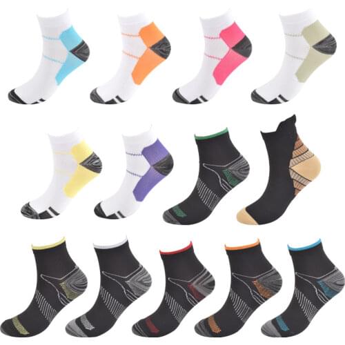 Sport Compression Socks for Women Men Outdoor Basketball Bike Running Football Socks Non-Slip Low Tube Ankle High Travel Socks