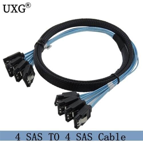 Server SAS Cable High quality SATA 3 6Gbps X 4 High speed Serial port Data line cable 50cm 100cm