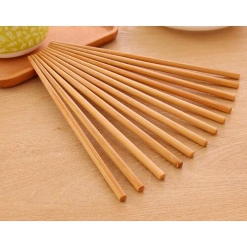 10 Pairs of Chinese Chopsticks, Reusable Bamboo Sticks, Green Tableware