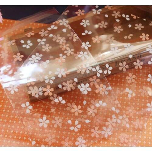 100 pcs Flower Style Candy Bags,Self-adhesive Plastic Bags,Baking Package Bags,Small Jewelry or Accessories Packaging Bags